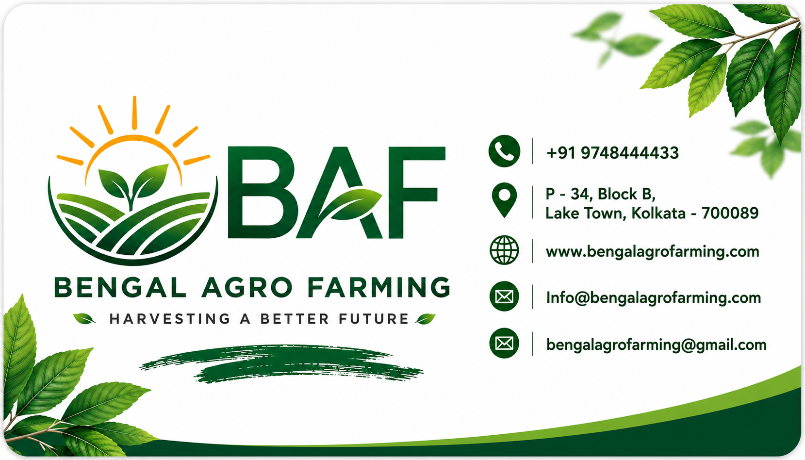 Bengal Agro Farming phone, address, website and email contact card
