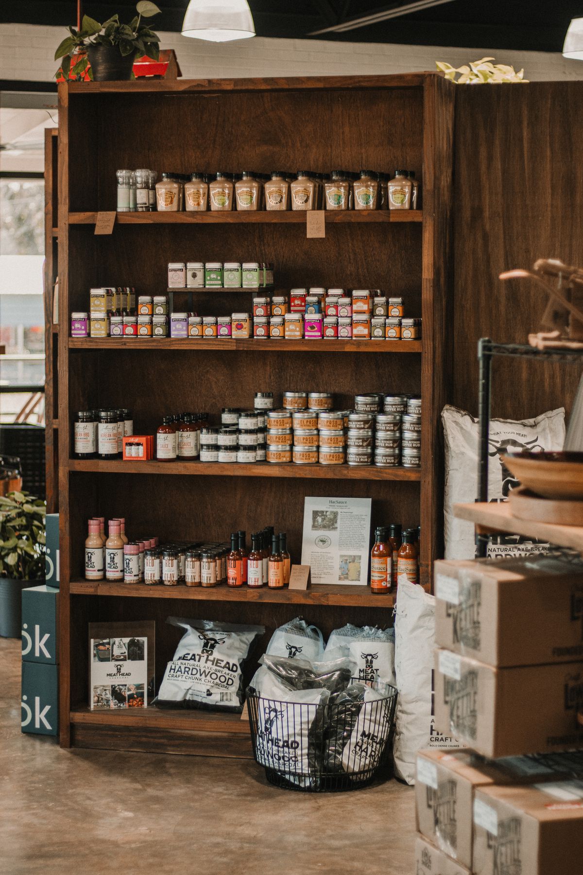 Value-added packaged products inside a farm store